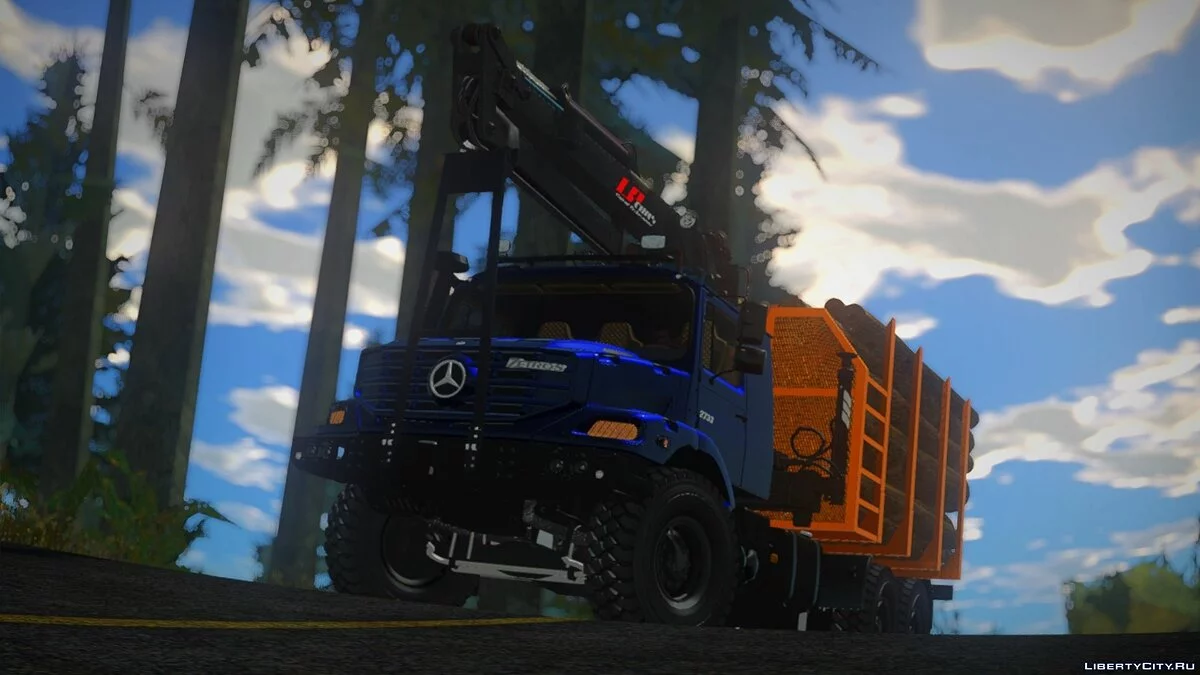 Mercedes-Benz Zetros 2733 Лесовоз и прицеп лесовоз / GTA San Andreas