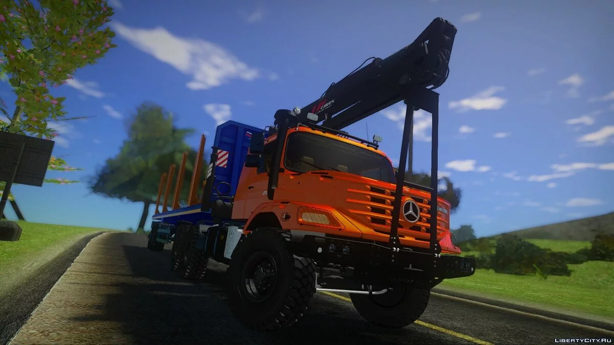 Mercedes-Benz Zetros 2733 Тягач и Полуприцеп лесовоз / GTA San Andreas