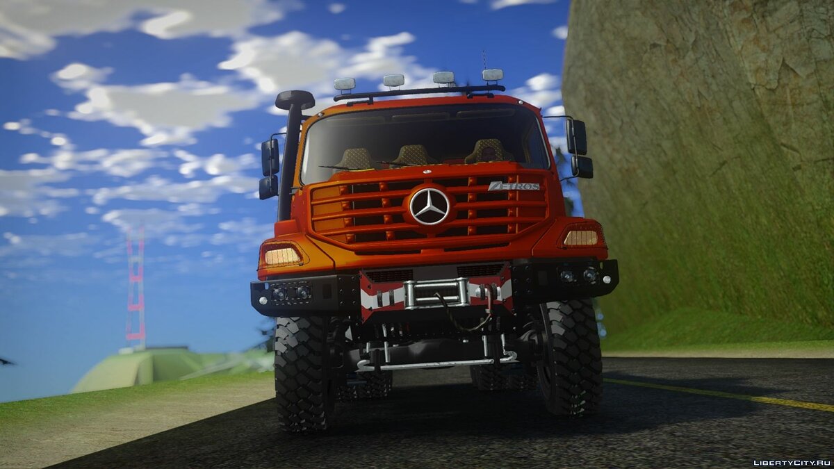 Скачать Mercedes-Benz Zetros 2733 Московский Эвакуатор для GTA San Andreas