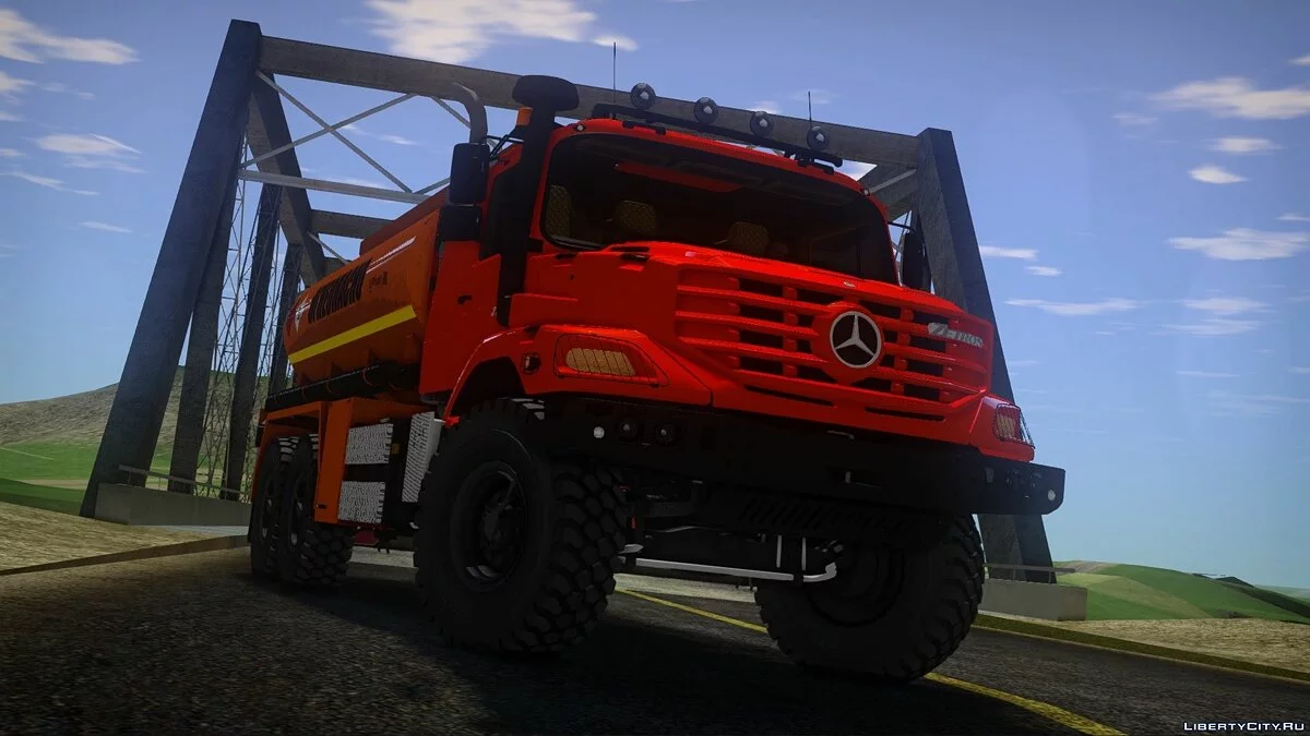 Mercedes-Benz Zetros 2733 Автотопливозаправщик с прицепом / GTA San Andreas