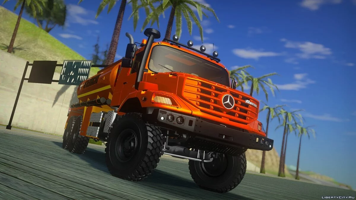 Mercedes-Benz Zetros 2733 Автотопливозаправщик с прицепом / GTA San Andreas