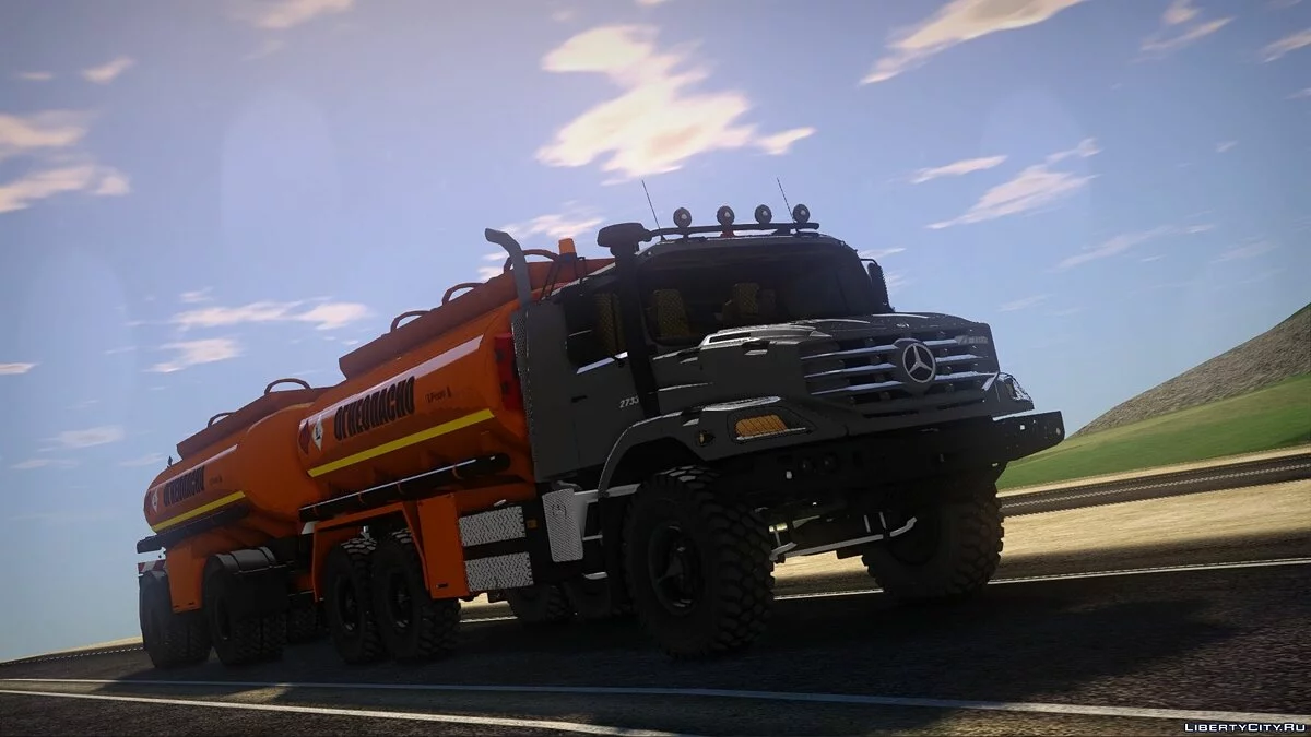Mercedes-Benz Zetros 2733 Автотопливозаправщик с прицепом / GTA San Andreas
