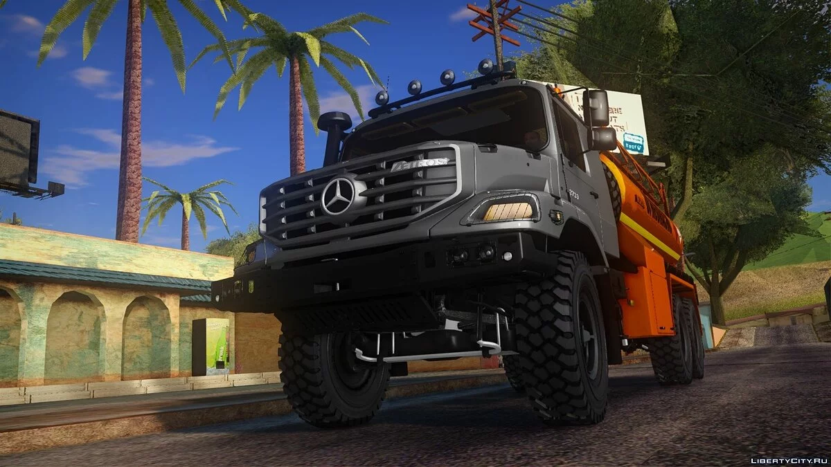 Mercedes-Benz Zetros 2733 Автотопливозаправщик с прицепом / GTA San Andreas