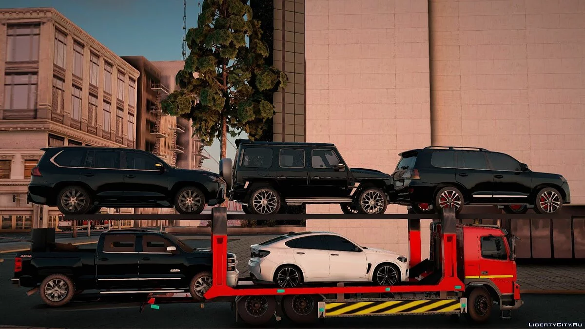 Volvo FMX Euro 5 Car carrier with full trailer / GTA San Andreas