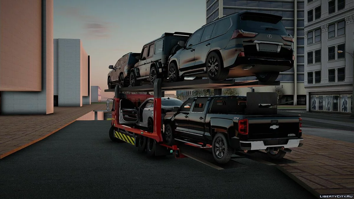 Volvo FMX Euro 5 Car carrier with full trailer / GTA San Andreas