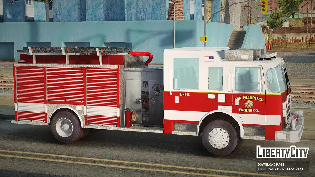 Pierce Pumper. San Francisco Fire Department / GTA San Andreas