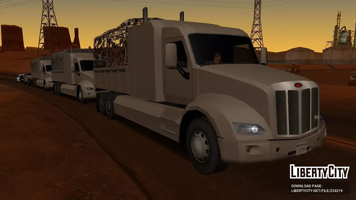 Peterbilt 579 Army Truck / GTA San Andreas