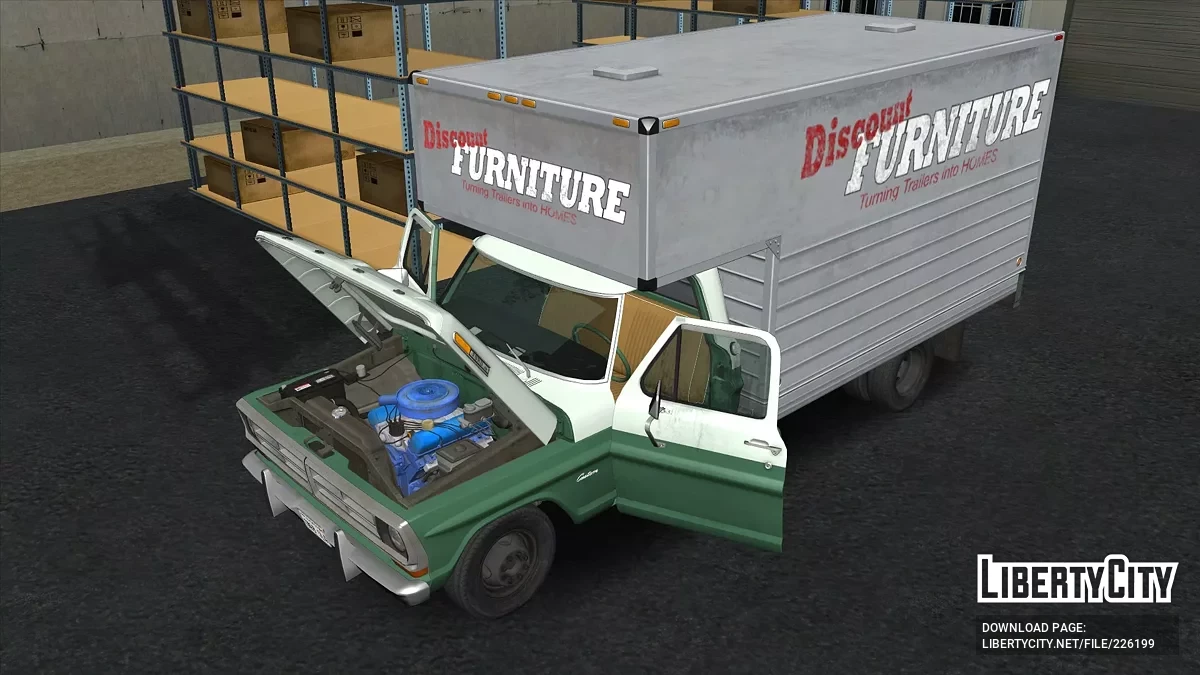 Ford F-350 Box Truck 1969-72 / GTA San Andreas