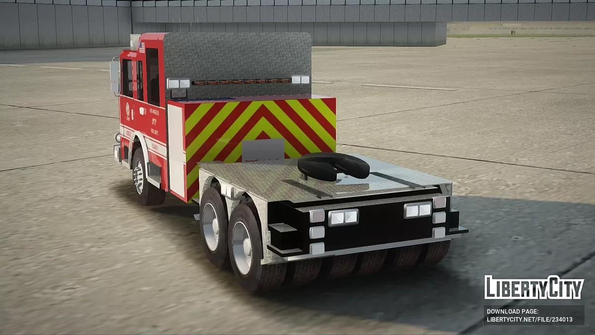 Pierce Arrow XT LAFD Tiller Ladder Truck 10 / GTA San Andreas