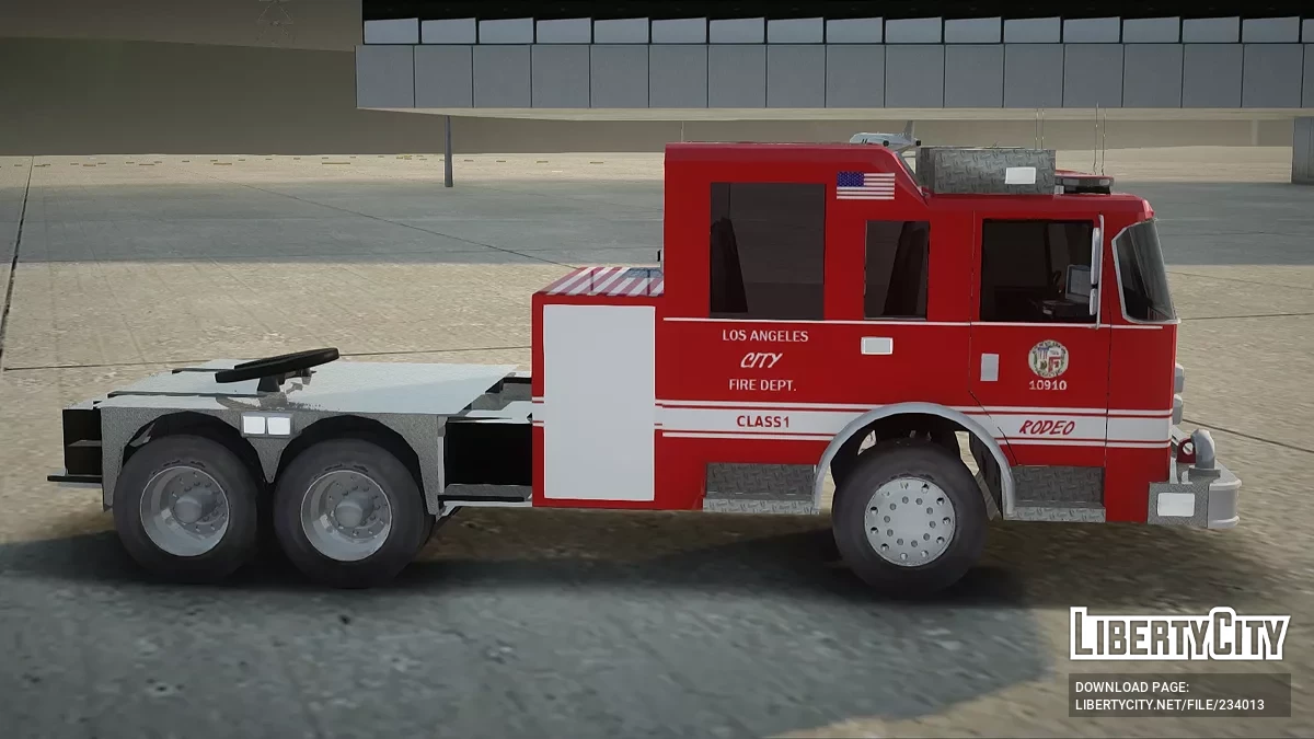 Pierce Arrow XT LAFD Tiller Ladder Truck 10 / GTA San Andreas