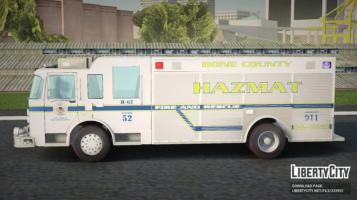 Pierce Fire Rescues Bone County Hazmat / GTA San Andreas