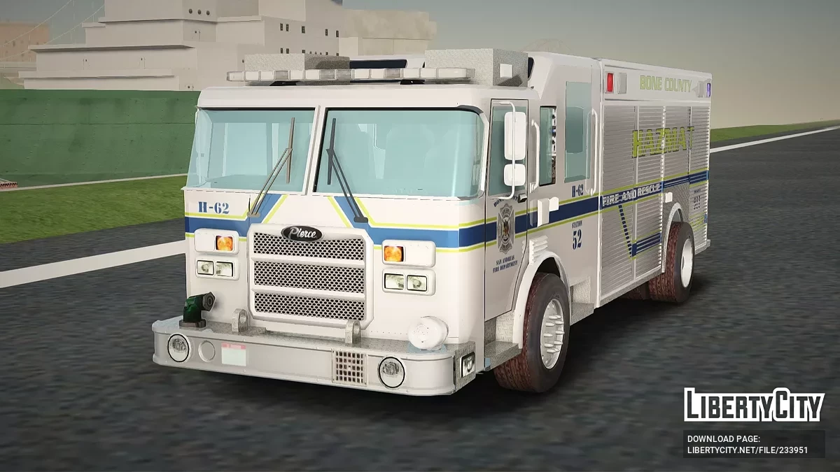 Pierce Fire Rescues Bone County Hazmat / GTA San Andreas
