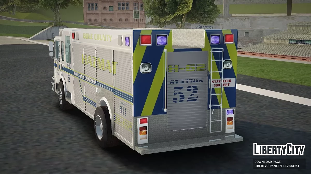 Pierce Fire Rescues Bone County Hazmat / GTA San Andreas
