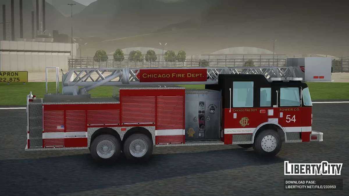 Pierce Tower Ladder 54 Chicago Fire Department / GTA San Andreas