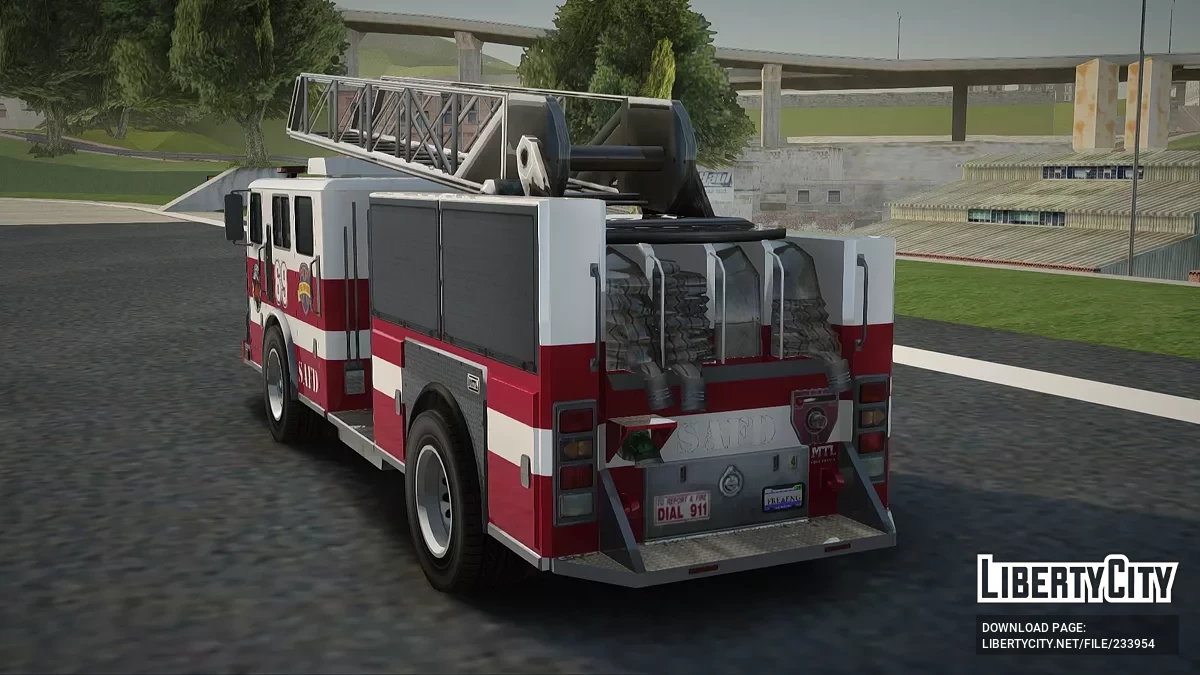 SAFD Fire Ladder Truck / GTA San Andreas