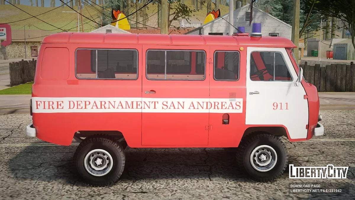 УАЗ 452 Пожарная охрана San Andreas / GTA San Andreas