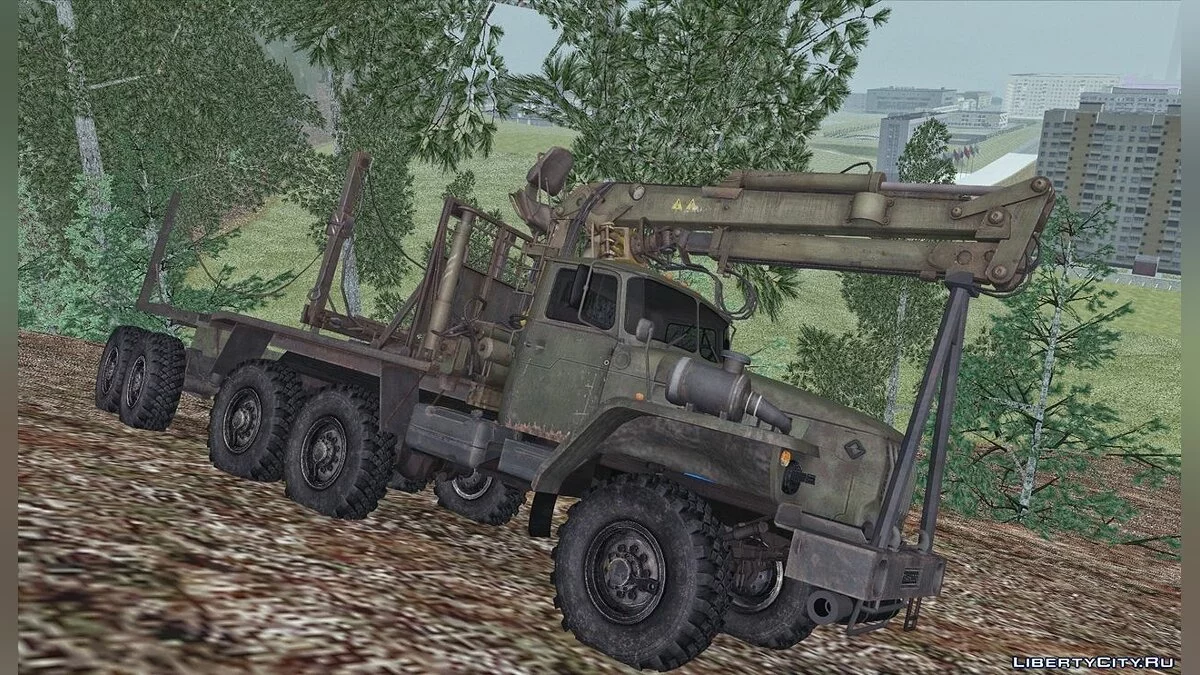 Урал 43204 Лесовоз и Прицеп роспуск / GTA San Andreas