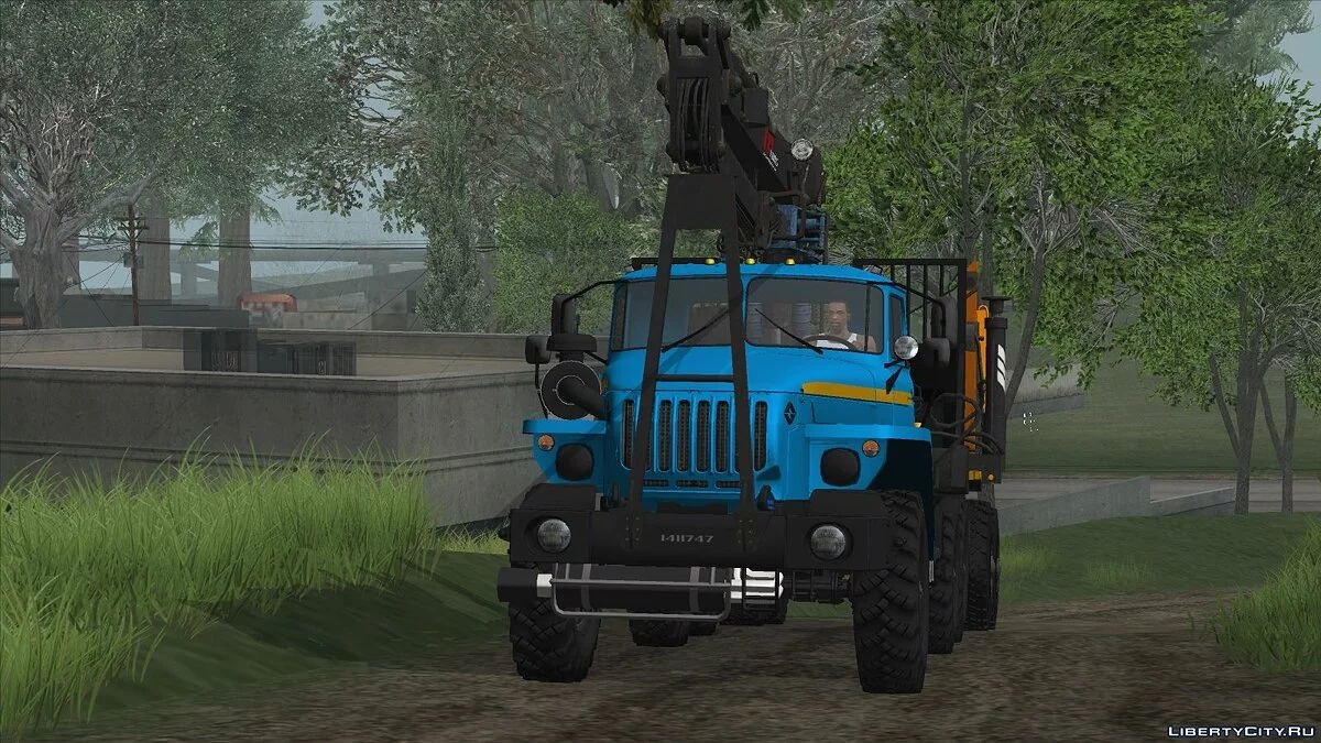 Урал-4320 лесовозный тягач и прицеп роспуск / GTA San Andreas