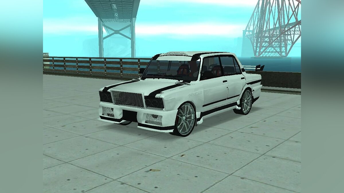 Скачать VAZ 2107 Black Lines tuning для GTA San Andreas