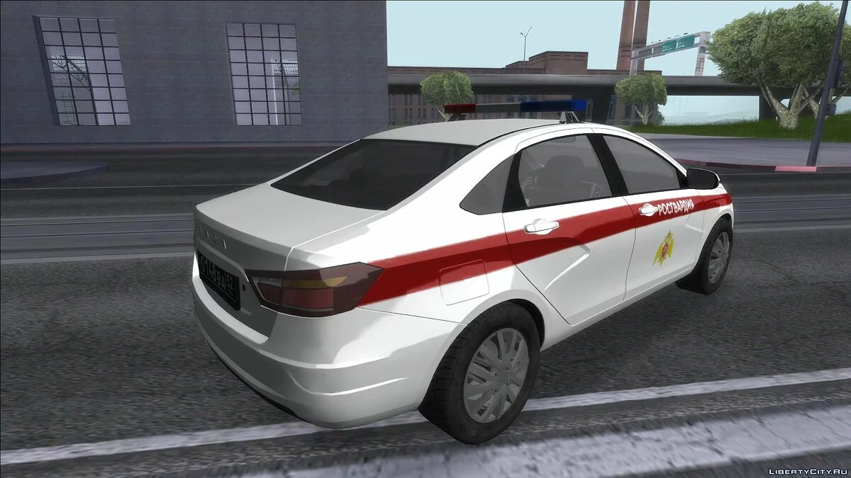 LADA Vesta в цветографике «Росгвардия» / GTA San Andreas