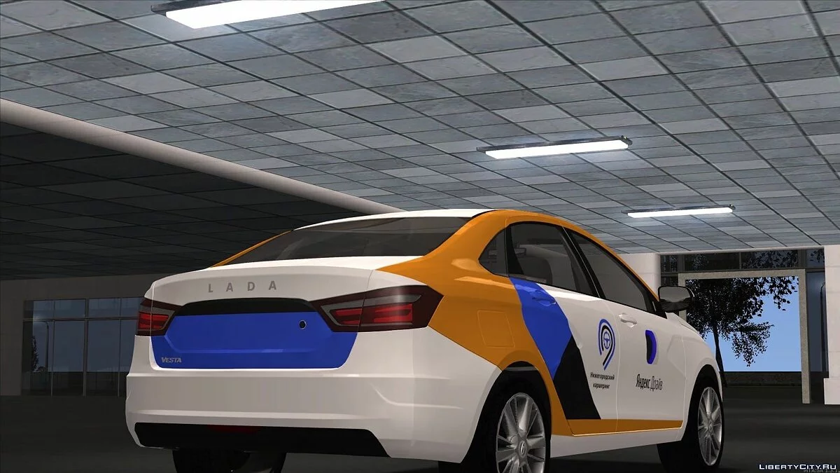 Lada Vesta в цветографике каршеринга «Яндекс Драйв» / GTA San Andreas