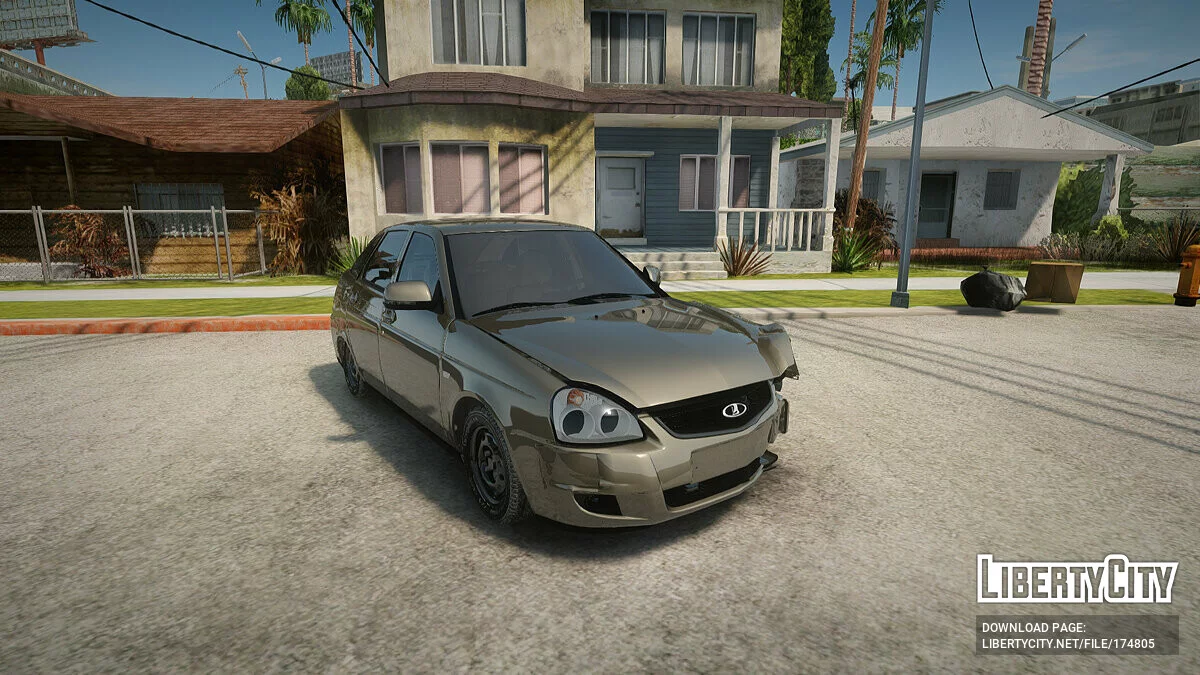 Lada Priora Ударенная / GTA San Andreas