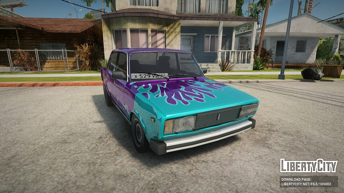 Скачать ВАЗ 2107 Blue Flame для GTA San Andreas