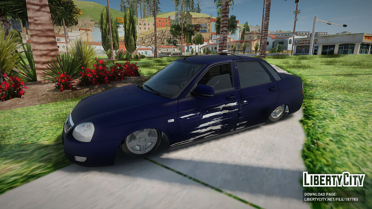 Скачать Lada Priora Битая для GTA San Andreas