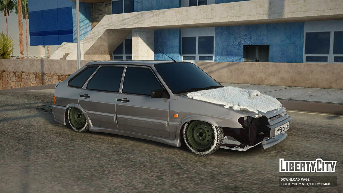 ВАЗ 2114 Зимняя версия и битый перед / GTA San Andreas