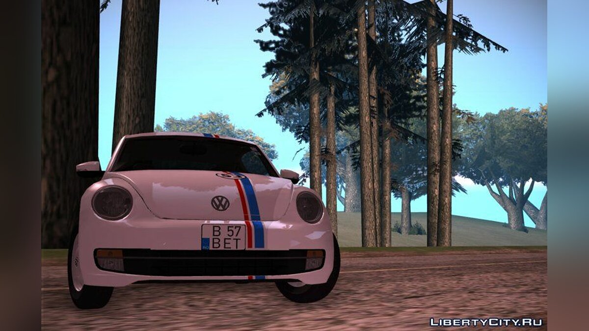 Скачать 2013 Volkswagen Beetle - Херби из фильма "Сумасшедшие  гонки" для GTA San Andreas