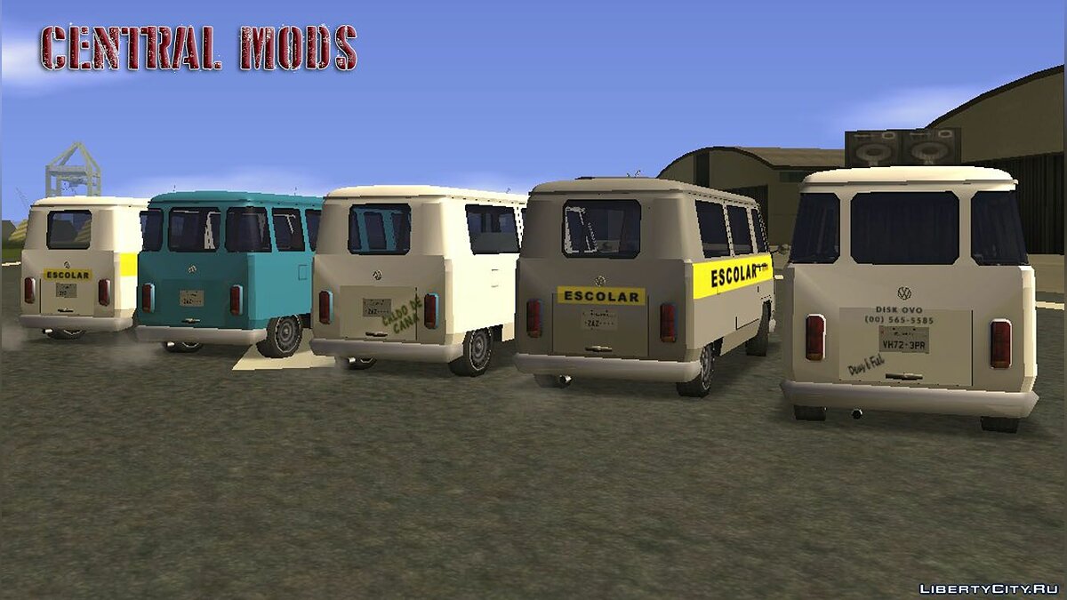 Скачать Camper - Kombi (Normal / Cana / Ovo / Escolar) для GTA San Andreas