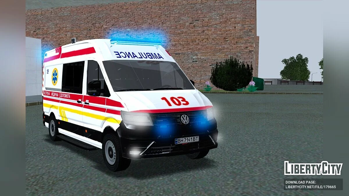 Volkswagen Crafter 2019 Екстрена медична допомога / GTA San Andreas