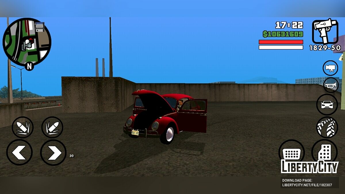 Скачать Volkswagen Beetle 1963 для GTA San Andreas