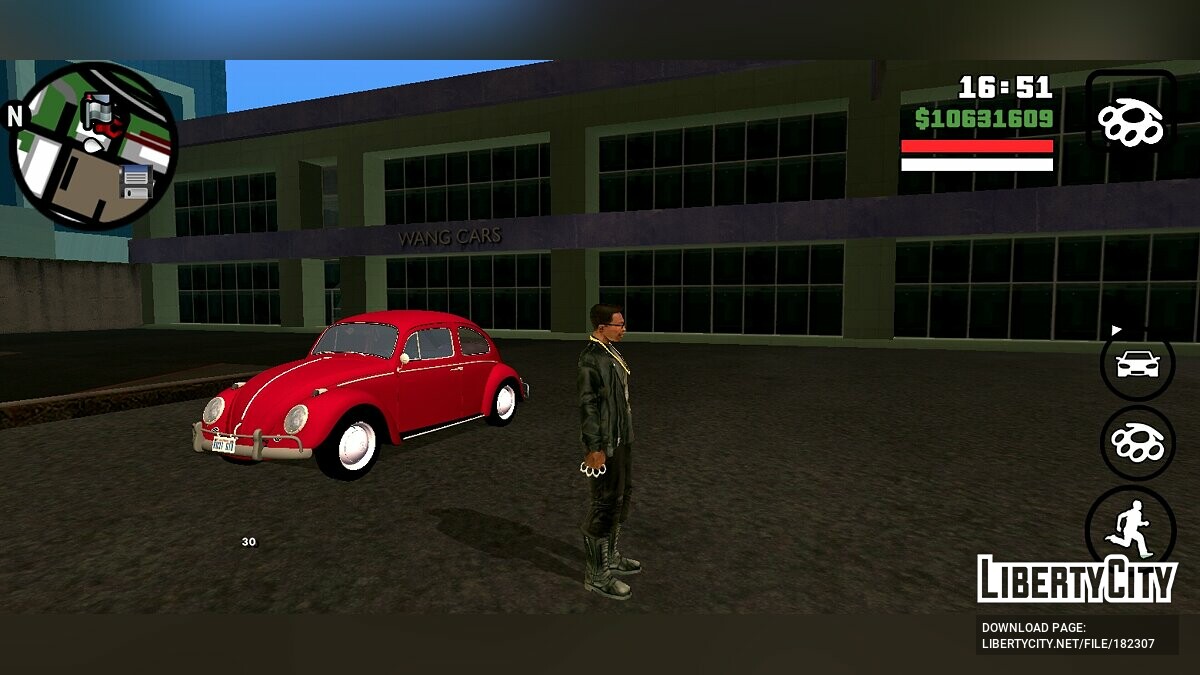 Скачать Volkswagen Beetle 1963 для GTA San Andreas