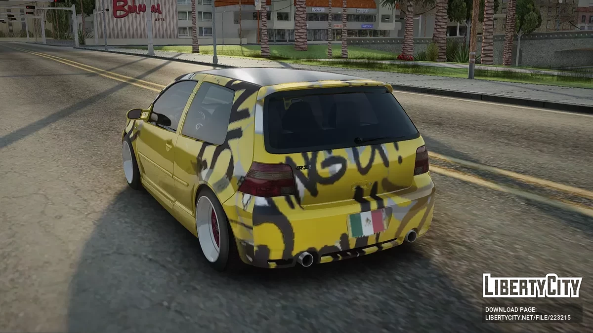 Volkswagen Golf R32 Yellow / GTA San Andreas