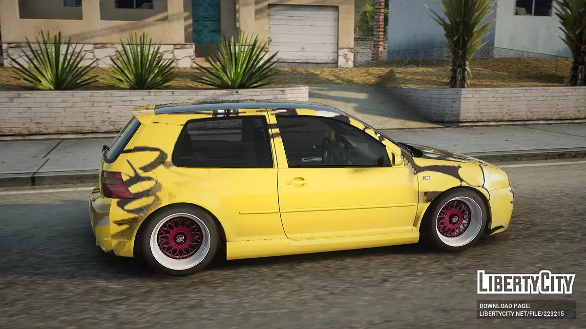 Volkswagen Golf R32 Yellow / GTA San Andreas