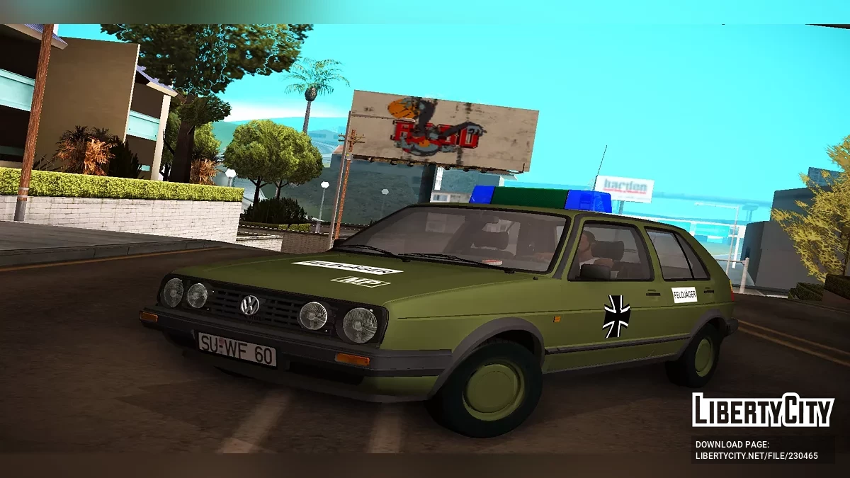 Volkswagen Golf Mk2 Feldjäger 1991 / GTA San Andreas