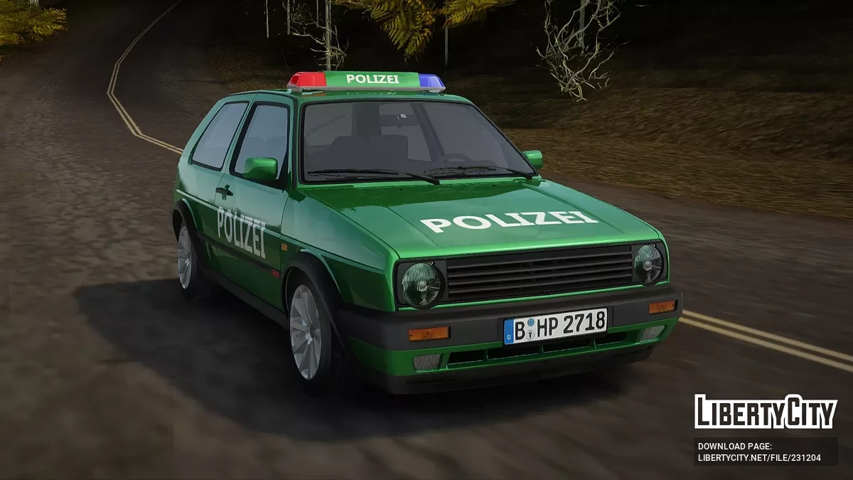 Volkswagen Golf Mk2 Polizei / GTA San Andreas
