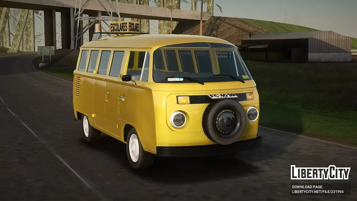Volkswagen Transporter Kombi Школьный автобус / GTA San Andreas