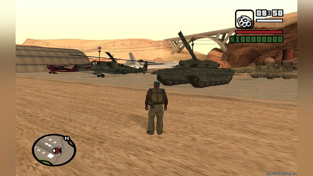 КА50 и Танк из WarFace / GTA San Andreas