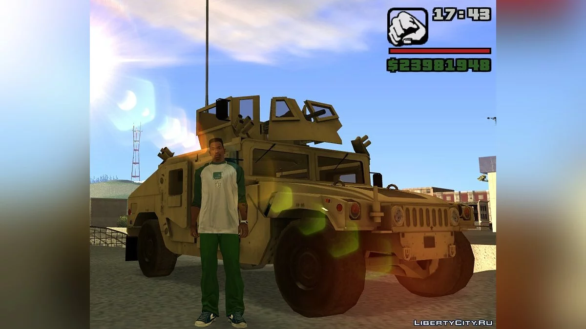 PR BF2: US Army UpArmored Humvee Armed with MK19 / GTA San Andreas