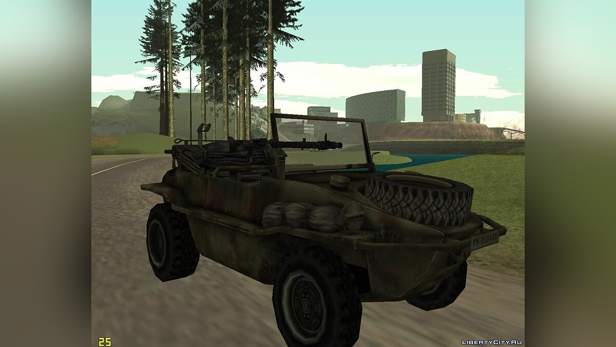 Скачать Schwimmwagen - Плавающий автомобиль для GTA San Andreas