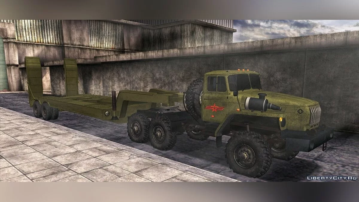 УРАЛ 4320 и Трал с ИСУ-152 / GTA San Andreas