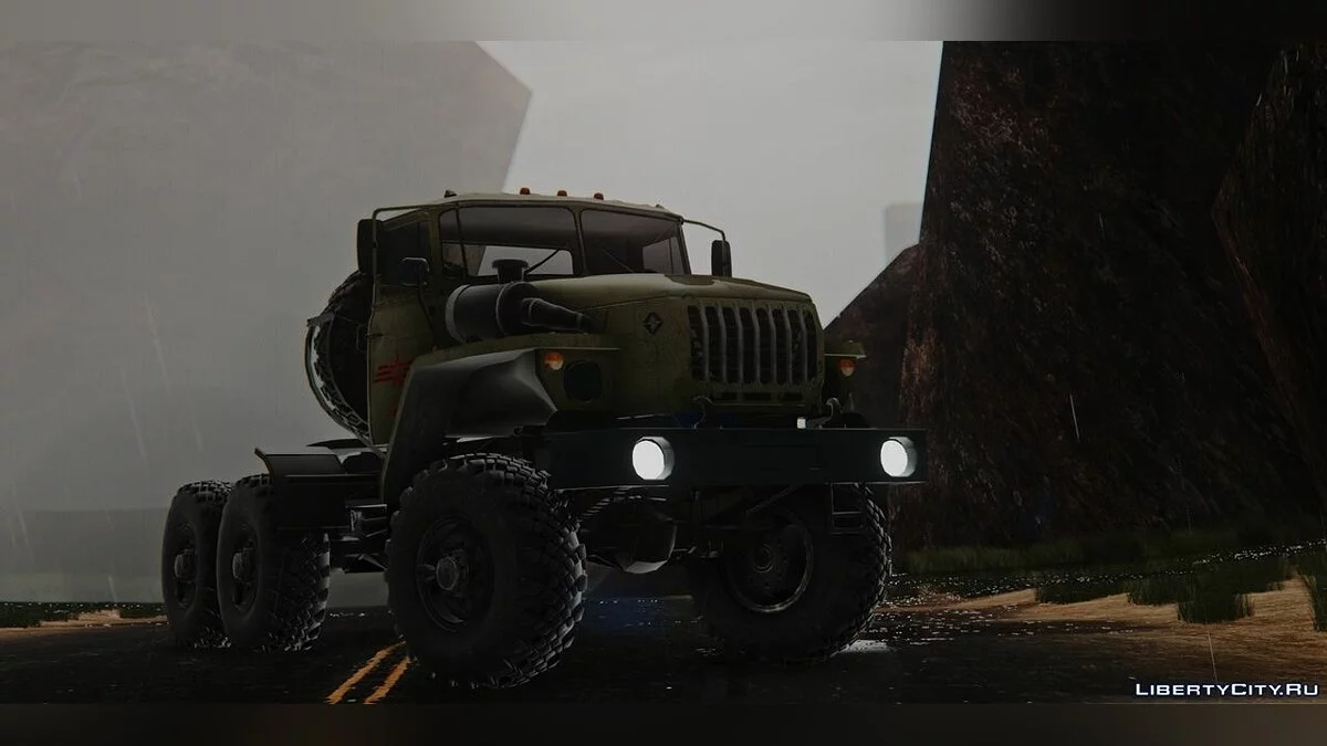 УРАЛ 4320 и Трал с ИСУ-152 / GTA San Andreas