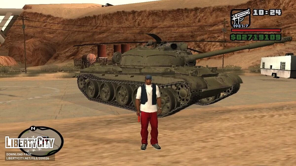 Советский танк Т-62 / GTA San Andreas