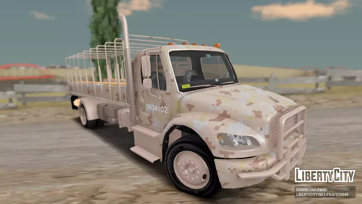 Camion Freightliner M2 Sedena en Cromatica Desierto / GTA San Andreas