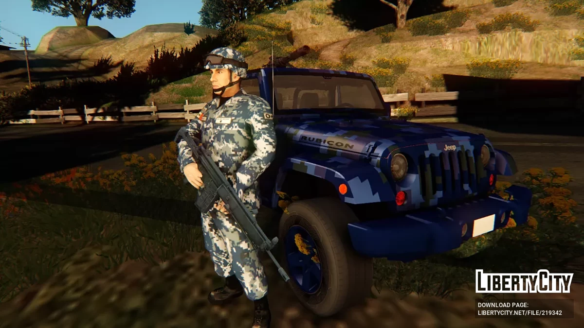 Jeep Rubicon Fuerza Aérea Mexicana / GTA San Andreas