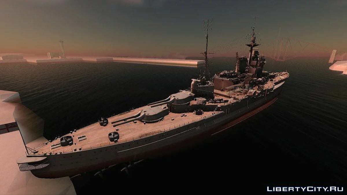 HMS Warspite Battleship / GTA San Andreas