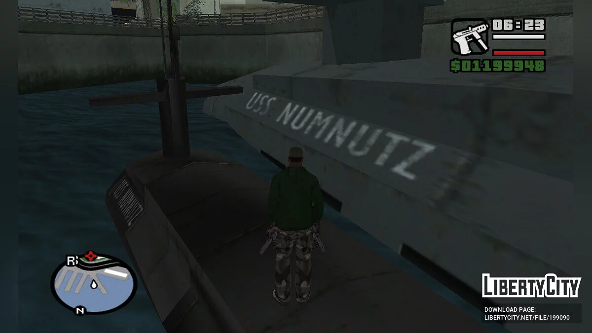 Подводная лодка USS Numnutz вместо Skimmer / GTA San Andreas