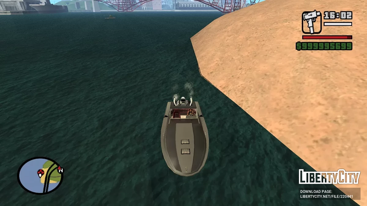 Дымовой эффект на лодке Jetmax / GTA San Andreas